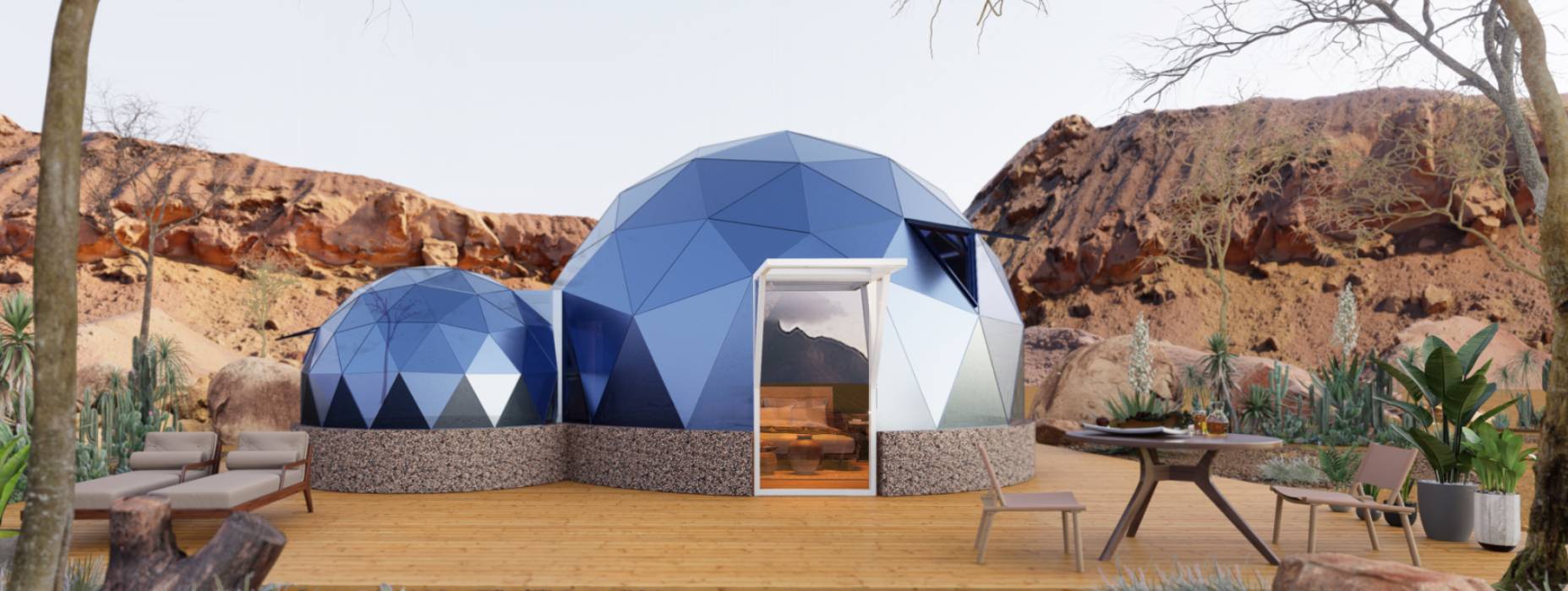 绥中县球形智能光伏玻璃星空房